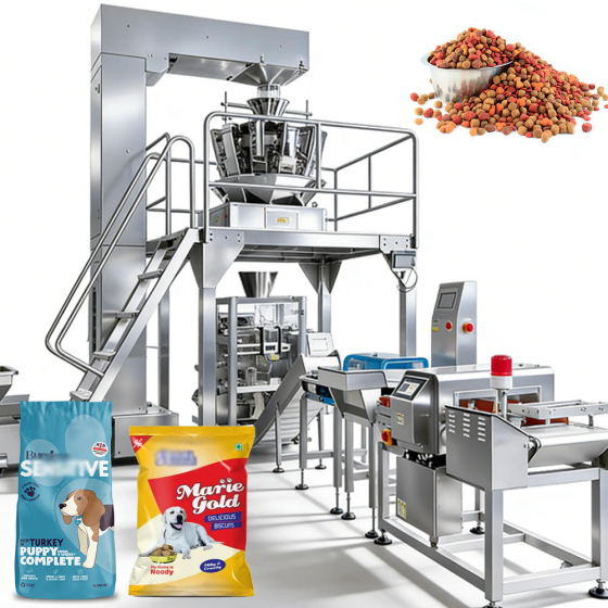 Multihead Weighing Automatic Pet Food Stand up Bag Packing Machine Dog Food Cat Food Feed Pouch Packaging Machine